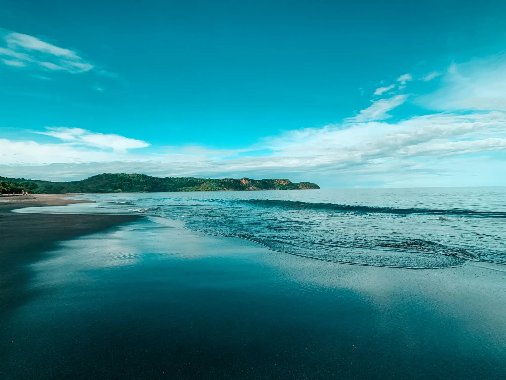 A calm, protected swimming beach on the Gulf of Papagayo, Costa Rica